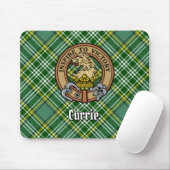 Clan Currie Lion Wappen über Tartan Mousepad (Mit Mouse)