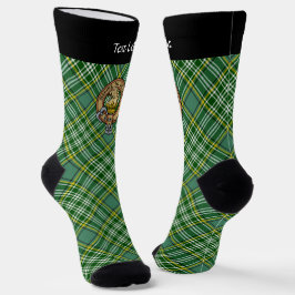 Clan Currie Lion Wappen über Tartan Socken