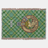 Clan Currie Löwenwappen über Tartan Decke (Vorderseite)