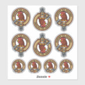 Clan Currie Rooster Wappen Sticker Set (Blatt)
