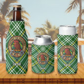 Clan Currie Rooster Wappen über Tartan Flaschenkühler