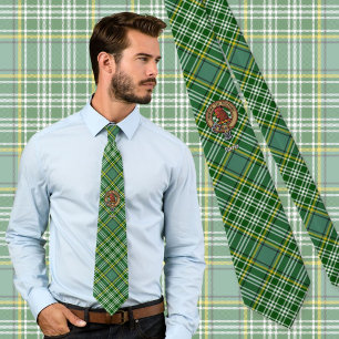 Clan Currie Rooster Wappen über Tartan Krawatte