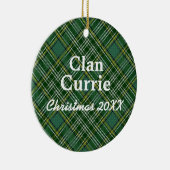 Clan Currie Scottish Tartan Keramik Ornament (Rechts)