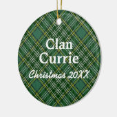 Clan Currie Scottish Tartan Keramik Ornament (Links)