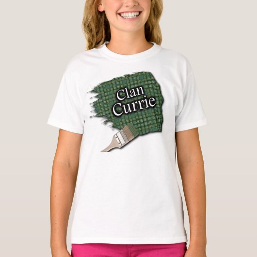 Clan Currie Scottish Tartan Paint Shirt (Vorderseite)