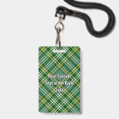 Clan Currie Tartan Ausweis (Rückseite mit Lanyard)