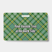 Clan Currie Tartan Ausweis (Rückseite)