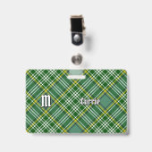 Clan Currie Tartan Ausweis (Vorderseite mit Clip)