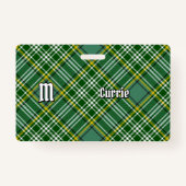 Clan Currie Tartan Ausweis (Vorderseite)