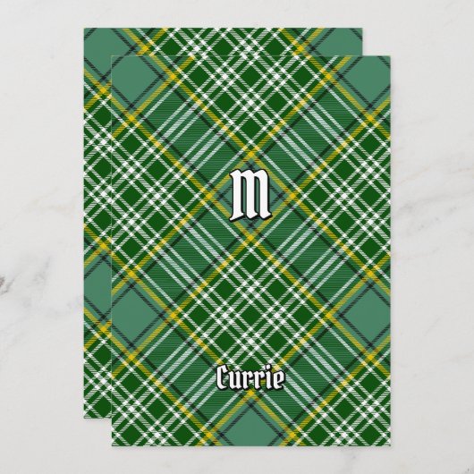 Clan Currie Tartan Einladung (Vorne/Hinten)