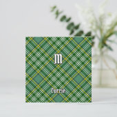 Clan Currie Tartan Einladung (Stehend Vorderseite)