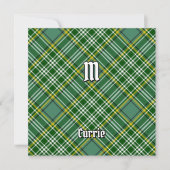 Clan Currie Tartan Einladung (Vorderseite)