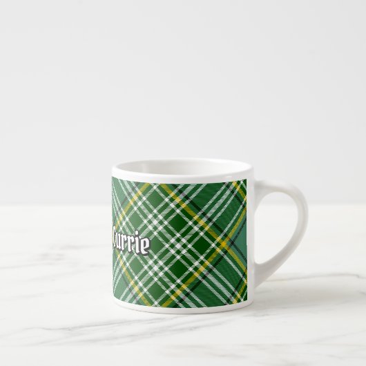 Clan Currie Tartan Espressotasse (Rechts)
