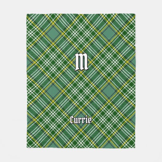 Clan Currie Tartan Fleecedecke (Vorderseite)