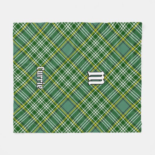 Clan Currie Tartan Fleecedecke (Vorderseite (Horizontal))