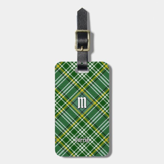 Clan Currie Tartan Gepäckanhänger (Vorderseite vertikal)
