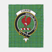 Clan Currie Tartan Kariert Fleecedecke (Vorderseite)