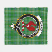Clan Currie Tartan Kariert Fleecedecke (Vorderseite (Horizontal))