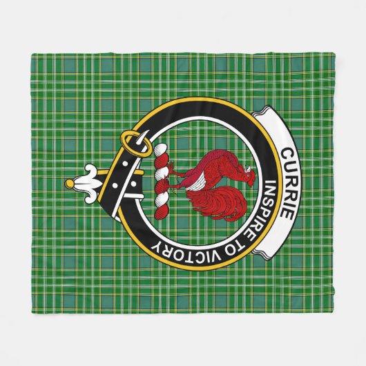 Clan Currie Tartan Kariert Fleecedecke (Vorderseite (Horizontal))