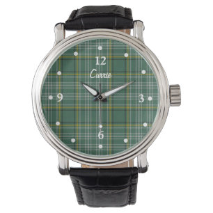 Clan Currie Tartan-karierte gegenübergestellte Armbanduhr