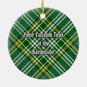 Clan Currie Tartan Keramik Ornament (Hinten)