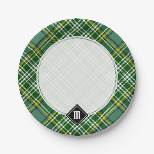 Clan Currie Tartan Pappteller (Vorderseite)
