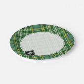 Clan Currie Tartan Pappteller (Schrägansicht)