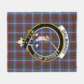 Clan Dalmahoy Tartan Kariert Fleecedecke (Vorderseite (Horizontal))