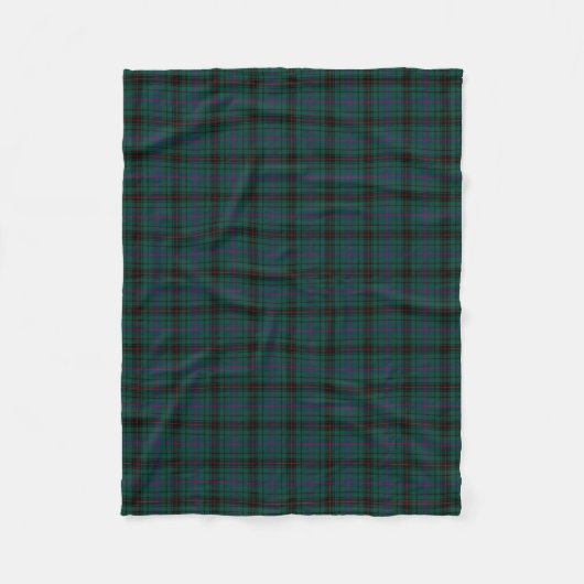 Clan Davidson Dark Green Tartan Fleecedecke (Vorderseite)