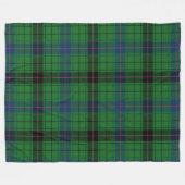 Clan Davidson Kariert Tartan Blue Green Black Karo Fleecedecke (Vorderseite (Horizontal))