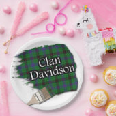 Clan Davidson Scottish Tartan Paint Brush Pappteller (Party)