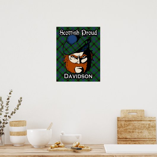 Clan Davidson Scottish Tartan Poster (Küche)