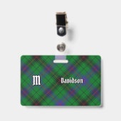 Clan Davidson Tartan Ausweis (Vorderseite mit Clip)