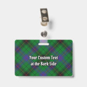 Clan Davidson Tartan Ausweis (Rückseite mit Clip)