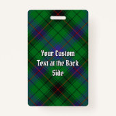 Clan Davidson Tartan Ausweis (Rückseite)
