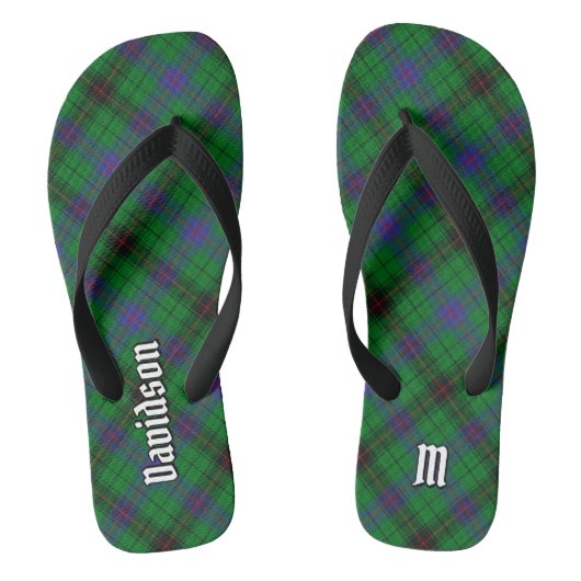 Clan Davidson Tartan Badesandalen (Fußbett)