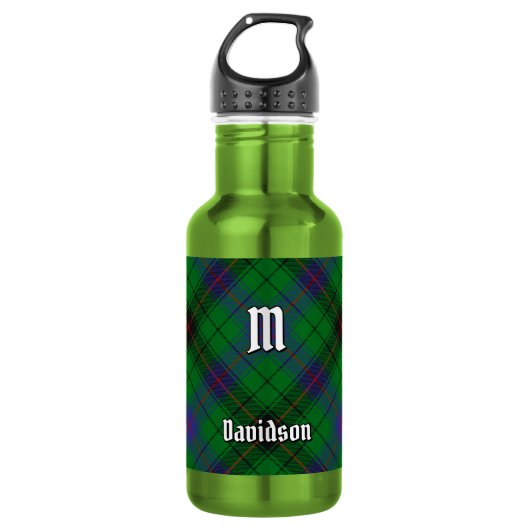 Clan Davidson Tartan Edelstahlflasche (Vorderseite)
