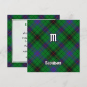 Clan Davidson Tartan Einladung (Vorne/Hinten)