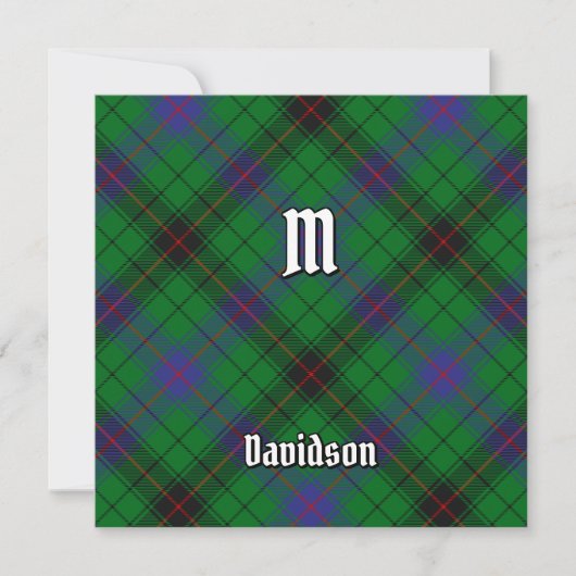Clan Davidson Tartan Einladung (Vorderseite)