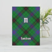 Clan Davidson Tartan Einladung (Stehend Vorderseite)