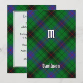 Clan Davidson Tartan Einladung (Vorne/Hinten)