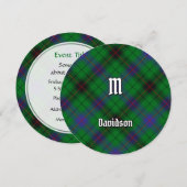 Clan Davidson Tartan Einladung (Vorne/Hinten)
