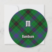 Clan Davidson Tartan Einladung (Vorderseite)