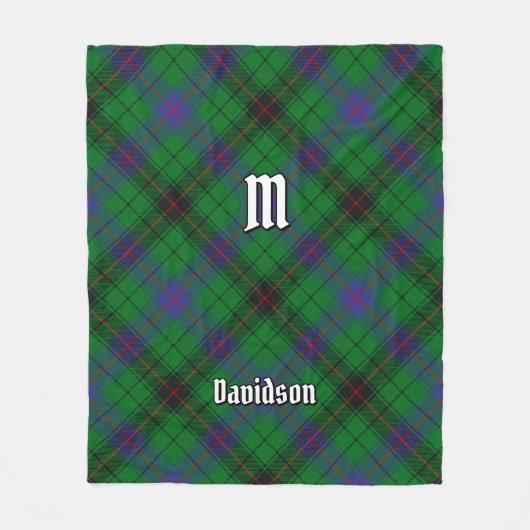 Clan Davidson Tartan Fleecedecke (Vorderseite)