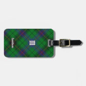 Clan Davidson Tartan Gepäckanhänger (Vorderseite horizontal)