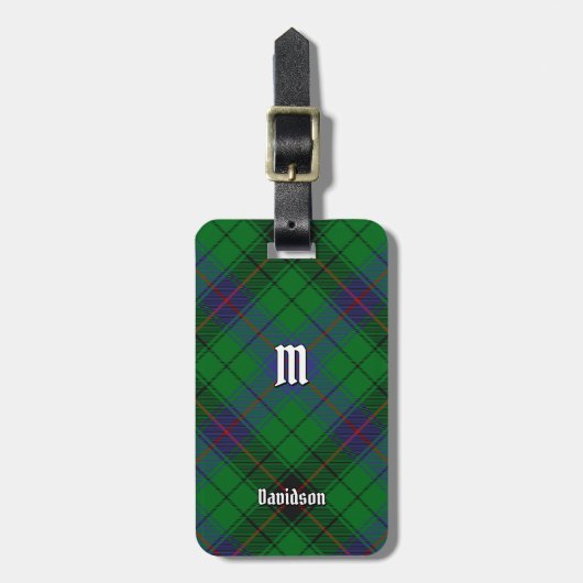 Clan Davidson Tartan Gepäckanhänger (Vorderseite vertikal)