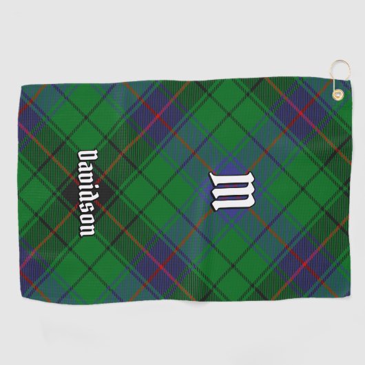 Clan Davidson Tartan Golfhandtuch (Horizontal)