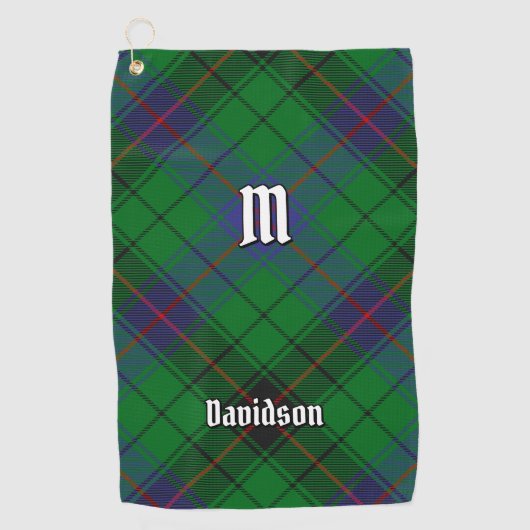 Clan Davidson Tartan Golfhandtuch (Vorderseite)