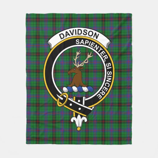 Clan Davidson Tartan Kariert Fleecedecke (Vorderseite)