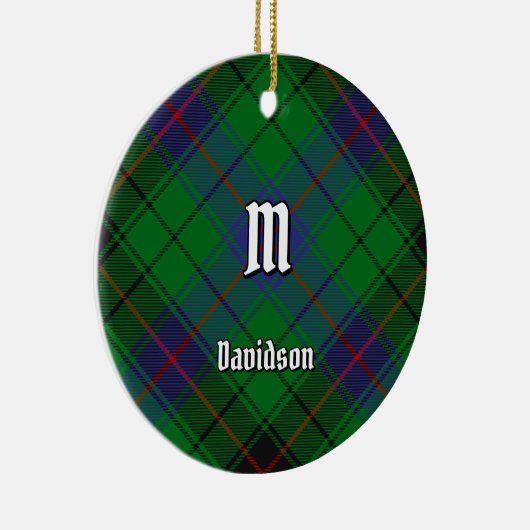 Clan Davidson Tartan Keramik Ornament (Rechts)